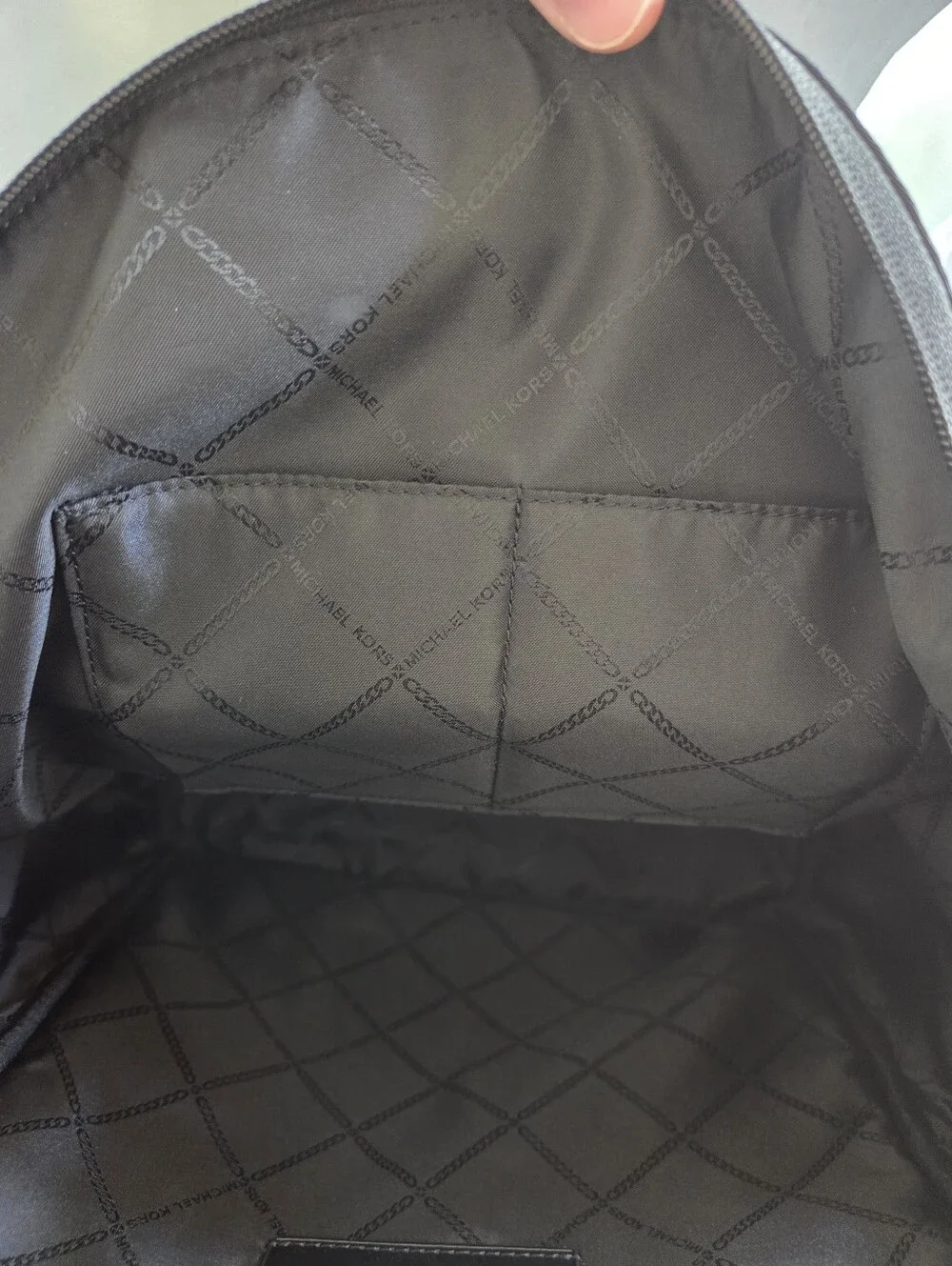 Michael Kors Men's Black Leather Brooklyn Explorer Logo Backpack New